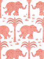 Elephant Velvet Coral Fabric WTG-253798 by Thibaut Fabrics for sale at Wallpapers To Go