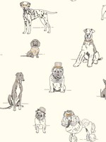 Silver and Gold Metallic Dogs Life Wallpaper WTG-253859 by York Wallpaper for sale at Wallpapers To Go