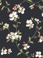 Black Dogwood Wallpaper WTG-253883 by York Wallpaper for sale at Wallpapers To Go