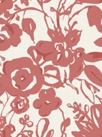 Brushstroke Floral Coral Wallpaper WTG-253991 by York Wallpaper for sale at Wallpapers To Go