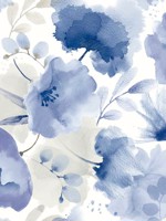 Watercolor Bouquet Cobalt Wallpaper WTG-254014 by York Wallpaper for sale at Wallpapers To Go