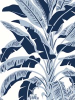 Banana Tree Navy Wallpaper WTG-254268 by Thibaut Wallpaper for sale at Wallpapers To Go
