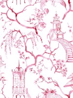 Serena Rasberry Chinoiserie Wallpaper WTG-254340 by A Street Prints Wallpaper for sale at Wallpapers To Go