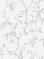 Floral Blossom Trail Soft Grey Wallpaper WTG-254791 by Seabrook Wallpaper for sale at Wallpapers To Go