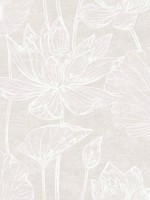 Water Lilies Antique Pearl Wallpaper WTG-254806 by Seabrook Wallpaper for sale at Wallpapers To Go