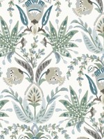 Seaside Jacobean Green and Blue Wallpaper WTG-254989 by York Wallpaper for sale at Wallpapers To Go