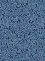 Leaf and Berry Marine Blue Wallpaper WTG-255425 by Seabrook Wallpaper for sale at Wallpapers To Go