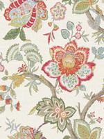 Bernadette Jacobean Pomme and Antique Ruby Wallpaper WTG-255508 by Seabrook Wallpaper for sale at Wallpapers To Go