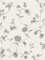Florale Trail Bisque Bleu and French Wallpaper WTG-255523 by Seabrook Wallpaper for sale at Wallpapers To Go