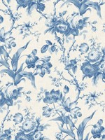 En Rose Blue Bell Wallpaper WTG-255526 by Seabrook Wallpaper for sale at Wallpapers To Go