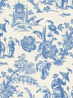 Colette Chinoiserie Denim Wash Wallpaper WTG-255540 by Seabrook Wallpaper for sale at Wallpapers To Go