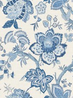 Bernadette Linen French Blue Fabric WTG-255568 by Seabrook Wallpaper for sale at Wallpapers To Go
