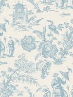 Chinoiserie Linen Bleu Bisque Fabric WTG-255579 by Seabrook Wallpaper for sale at Wallpapers To Go