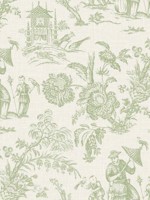 Chinoiserie Linen Herb Fabric WTG-255580 by Seabrook Wallpaper for sale at Wallpapers To Go