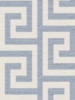 Luna Retreat Greek Key Blue Wallpaper WTG-255787 by Seabrook Wallpaper for sale at Wallpapers To Go