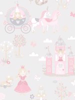Fairytale Grey Pinks Wallpaper WTG-256703 by Galerie Wallpaper for sale at Wallpapers To Go