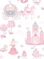 Fairytale Pinks Grey Wallpaper WTG-256704 by Galerie Wallpaper for sale at Wallpapers To Go