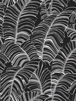 Broadleaf Black White Wallpaper WTG-256894 by Galerie Wallpaper for sale at Wallpapers To Go