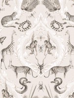Menagerie Beige Black Wallpaper WTG-256906 by Galerie Wallpaper for sale at Wallpapers To Go