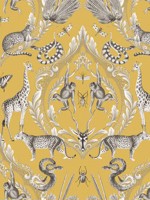 Menagerie Yellow Wallpaper WTG-256912 by Galerie Wallpaper for sale at Wallpapers To Go