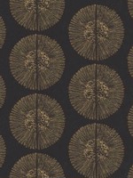 Soleil Black Metallic Gold Wallpaper WTG-256928 by Galerie Wallpaper for sale at Wallpapers To Go