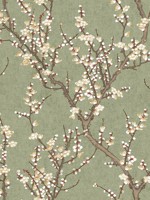 Sakura Tree Green Wallpaper WTG-257361 by Galerie Wallpaper for sale at Wallpapers To Go