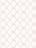 Baby Bow Faded Primrose Ribbon Trellis Wallpaper WTG-257418 by A Street Prints Wallpaper for sale at Wallpapers To Go