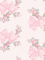 Rosa Beaux Pink Mint Large Bow Spot Wallpaper WTG-257420 by A Street Prints Wallpaper for sale at Wallpapers To Go