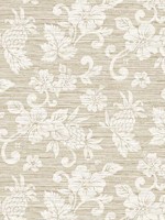 Juno Island Floral Saddle Tan Wallpaper WTG-257659 by Seabrook Wallpaper for sale at Wallpapers To Go