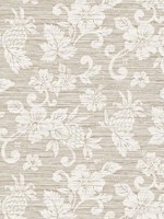 Juno Island Floral Balanced Beige Wallpaper WTG-257662 by Seabrook Wallpaper for sale at Wallpapers To Go