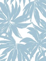 Palma Botanical Light Blue Wallpaper WTG-257781 by Wallquest Wallpaper for sale at Wallpapers To Go