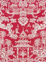 Lhasa Paper Red Wallpaper WTG-257877 by Brunschwig and Fils Wallpaper for sale at Wallpapers To Go