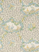 Chinese Leopard Toile Mist Wallpaper WTG-258151 by Brunschwig and Fils Wallpaper for sale at Wallpapers To Go