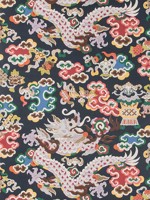 Ming Dragon Indigo Wallpaper WTG-258168 by Brunschwig and Fils Wallpaper for sale at Wallpapers To Go