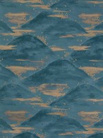 La Brume Teal Wallpaper WTG-258218 by Brunschwig and Fils Wallpaper for sale at Wallpapers To Go