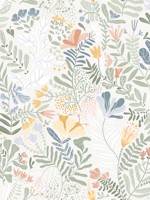 Brittsommar Seafoam Woodland Floral Wallpaper WTG-259147 by A Street Prints Wallpaper for sale at Wallpapers To Go