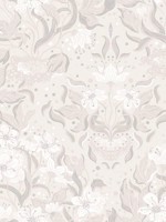 Lisa Grey Floral Damask Wallpaper WTG-259160 by A Street Prints Wallpaper for sale at Wallpapers To Go
