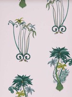 Jungle Palms Pink Wallpaper WTG-259438 by Clarke and Clarke Wallpaper for sale at Wallpapers To Go