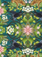 Wonderlust Teal Wallpaper WTG-259488 by Clarke and Clarke Wallpaper for sale at Wallpapers To Go