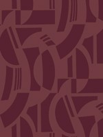 Carter Burgundy Geometric Flock Wallpaper WTG-259642 by A Street Prints Wallpaper for sale at Wallpapers To Go