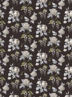 Mini Rose Black Grey Olive Wallpaper WTG-259756 by Patton Norwall Wallpaper for sale at Wallpapers To Go