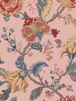 Lana Jacobean Blush Prepasted Wallpaper WTG-259803 by Seabrook Wallpaper for sale at Wallpapers To Go