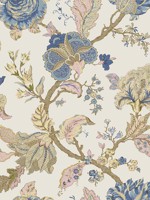 Lana Jacobean Parchment Prepasted Wallpaper WTG-259806 by Seabrook Wallpaper for sale at Wallpapers To Go