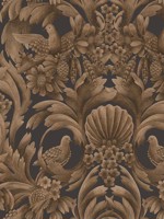Gibbons Carving Brown Wallpaper WTG-260179 by Cole and Son Wallpaper for sale at Wallpapers To Go