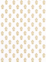 Corwin Gold on White Fabric WTG-260400 by Thibaut Fabrics for sale at Wallpapers To Go