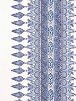 Akola Stripe Blue and White Fabric WTG-260403 by Thibaut Fabrics for sale at Wallpapers To Go