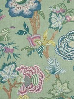 Indienne Jacobean Green Fabric WTG-260410 by Thibaut Fabrics for sale at Wallpapers To Go