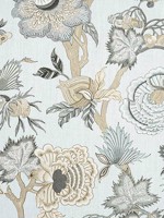 Indienne Jacobean Robins Egg Fabric WTG-260414 by Thibaut Fabrics for sale at Wallpapers To Go