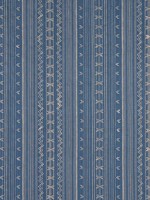 Charter Stripe Embroidery Navy Fabric WTG-260444 by Thibaut Fabrics for sale at Wallpapers To Go