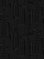 City Skyline Cosmic Black Peel and Stick Wallpaper WTG-261477 by NextWall Wallpaper for sale at Wallpapers To Go